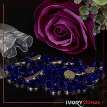 Diamond Collection Sapphire Round Sewing Crystals