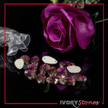 Diamond Collection Fuchsia Tear Sewing Crystals
