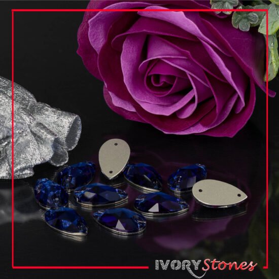 Diamond Collection Sapphire Tear Sewing Crystals