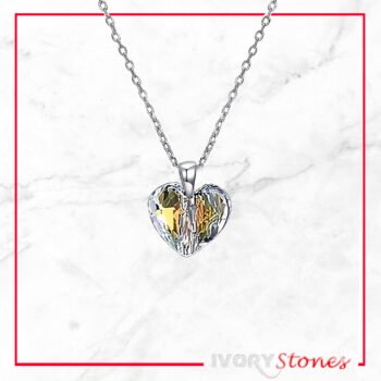 IvoryStone Crystal Heart AB Necklace