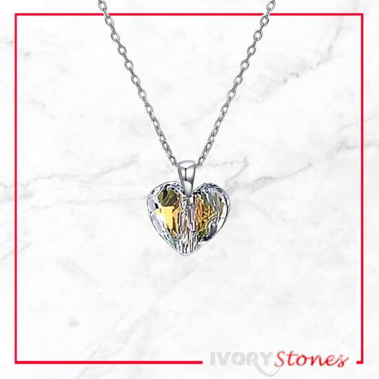 IvoryStone Crystal Heart AB Necklace