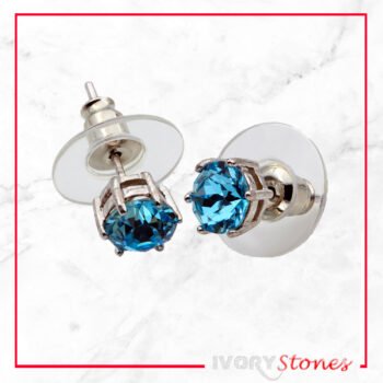 IvoryStones Acua Crystal Dot Earrings