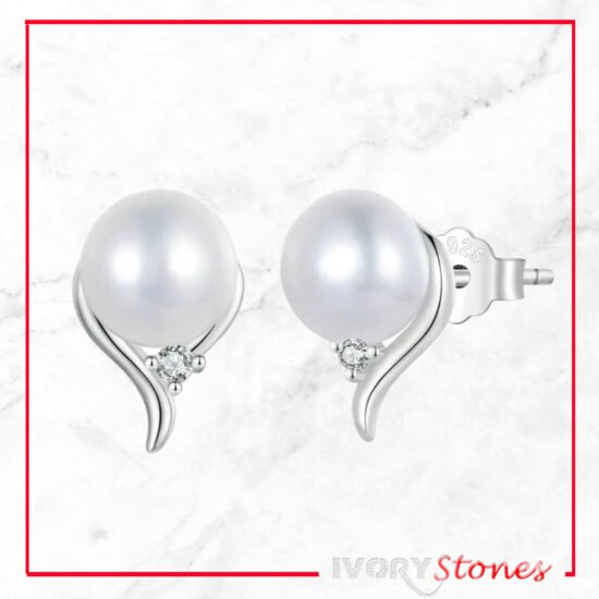 IvoryStones Pearl Drop Earrings.
