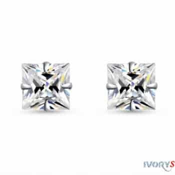 Ivorystones Crystal Square Earrings.