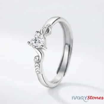 Ivorystones Crystal Heart Ring.