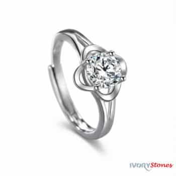 Ivorystones Crystal Flower Ring.