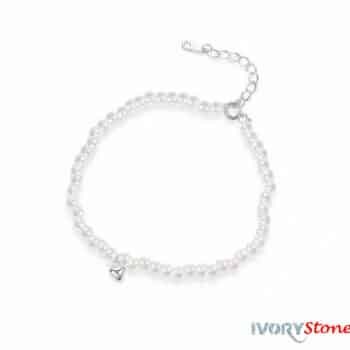 Ivorystones Pearl Heart Bracelet.